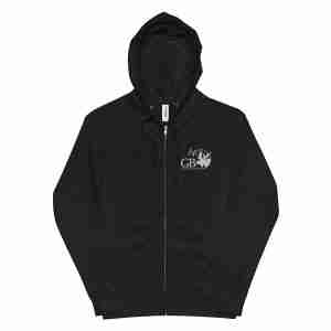 GB Moose embroidered fleece zip up hoodie